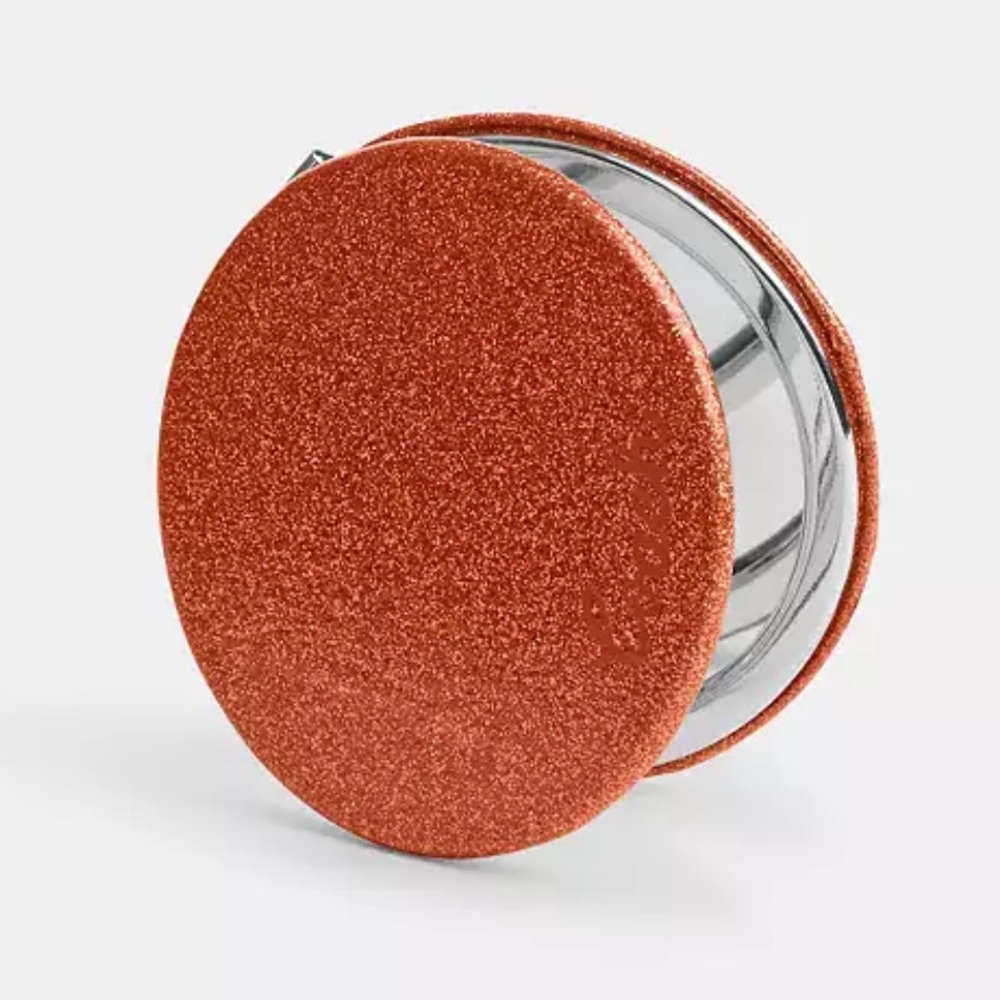 Coach Glitter Circle Compact Mirror nwt in packaging